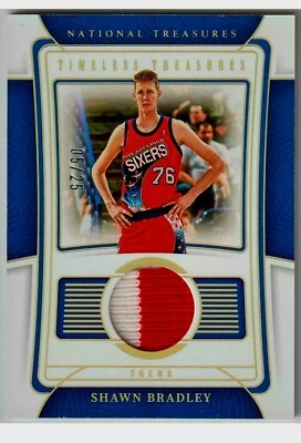 2022-23 Panini Shawn Bradley Prime Timeless National Treasures /25 #TTM-PBP - Image 1 of 2
