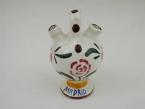 Bebedero Cantir miniatura pintado a mano festival Madrid años 50 España - Imagen 1 de 5