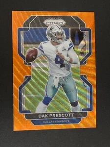 2021 Prizm Orange Wave DAK PRESCOTT #242 Prizm SP /60 Dallas Cowboys - Picture 1 of 2
