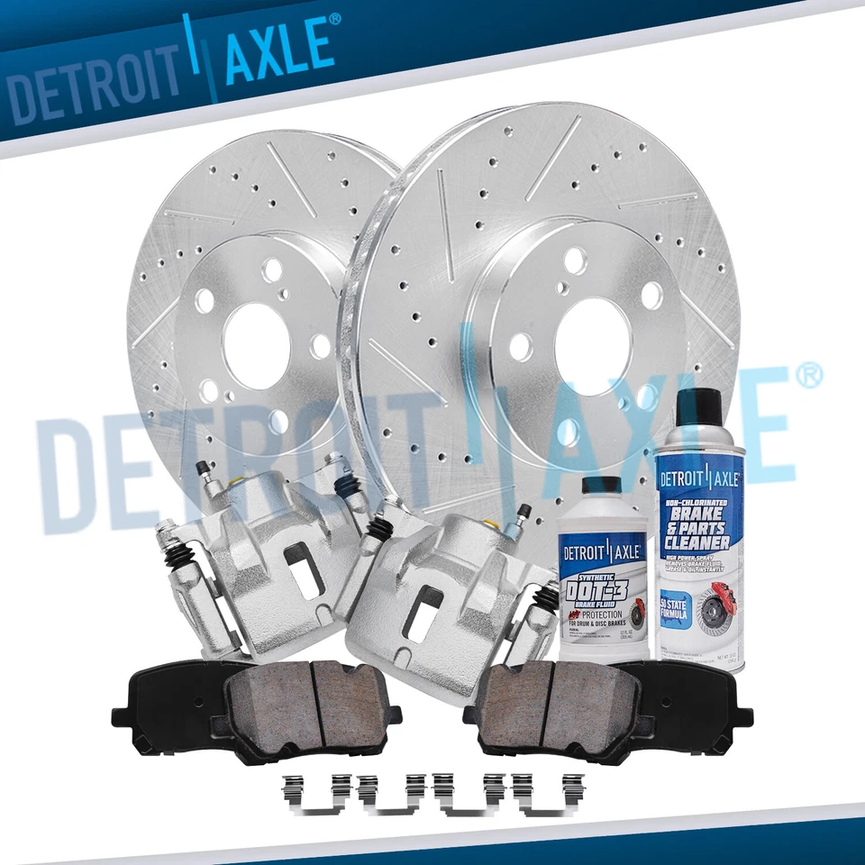 Pinzas de freno delanteras perforadas para Toyota Corolla Matrix Vibe 2003-2008 Foto 1 de 4