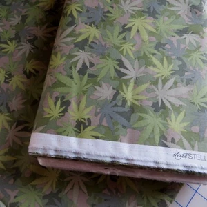 SALE ~ Yard ~ Weed Leaf Camouflage Camo Cotton $3.99 Ships Any Amount Of Fabric - Picture 1 of 4