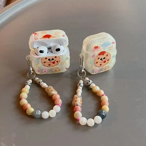 For Airpods 1/2/3rd Pro1/2 Twisted Edge Cookie Emoji+Pendant Charging Case Cover - Picture 1 of 8