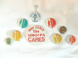Vintage Lot of 9 Medical Nursing Pins B.A.C. MDA ARC AHSR - Picture 1 of 3