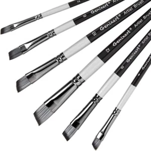 6 Pcs 24*8*0.99cm Angular Paint Brushes Set Angled Paint Brushes For Acrylics - Picture 1 of 10