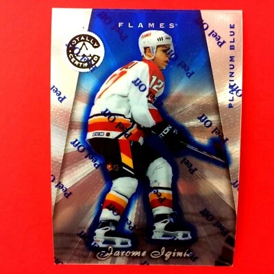 Jarome Iginla 1997-98 Totally Certified Platinum Blue Parallel #55 NHL Flames - Image 1 of 2