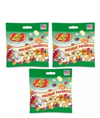 Jelly Belly Beans (3 bag Lot ) HOLIDAY FAVORITES Gourmet Candy - Best By 08/2026 - Image 1 of 2