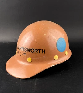 Vintage Super Glas Fibre Metal Fiberglass Hard Hat Safety Helmet Duck Bill - Picture 1 of 15