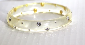 Vintage 20er Jahre klarer Bakelit Armreif Armband mit Strass stilvoll Art Deco - Bild 1 von 4