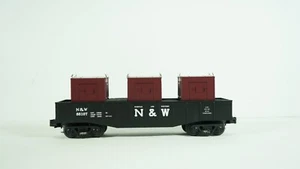 MTH Rail King Rugged O Norfolk & Western N&W Gondola w/ Containers 30-4184b W16 - Picture 1 of 11