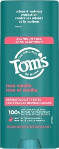 3Pack Tom’s of Maine Rose Vanilla Natural Deodorant Unisex, Aluminum Free, 92g - Picture 1 of 2
