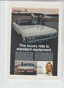 Original 1970 Dodge Monoco Magazine Ad "The Luxury Ride is Standard Equipment" - Picture 1 of 1