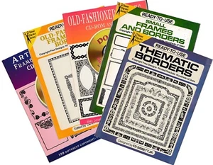 5 Dover Design books-Art Nouveau, Thematic Borders, Old-Fashioned Frames, etc. - Bild 1 von 6