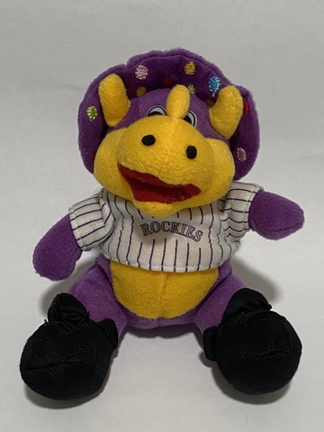 Colorado Rockies Dinger Dinosaur Plush Mascot MLB Cover