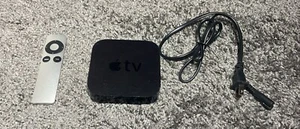 Apple TV Black Streaming Media Player with Remote & Power Cable (If Available) - Picture 1 of 6