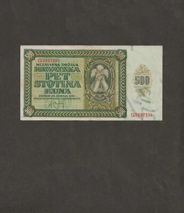 Banknote Kroatien, 500 Kuna 1941, Pick 3a, EF - AU - Bild 1 von 2