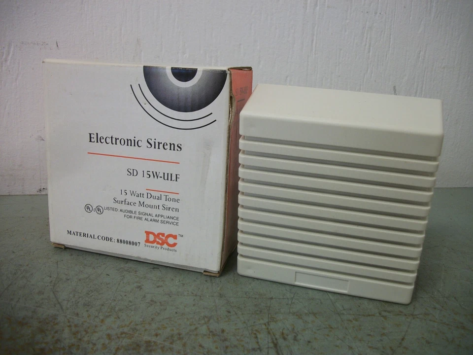 DSC 15W DUAL TONE SURFACE MOUNT FIRE ALARM SIREN SD 15W-ULF NIB - Image 1 of 2