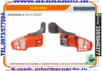 50162030CR MOTOSEGA OLEO MAC 925 GS 260 Copricatena completo - Immagine 1 di 4