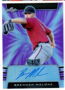 2019 Leaf Metal Draft BRENNAN MALONE Purple Prismatic ROOKIE AUTO! #23/25! - Picture 1 of 1