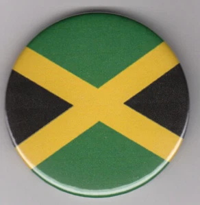 Jamaica flag badge - symbol of Jamaican heritage, Black History Month pin button - Picture 1 of 1
