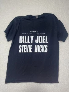Vintage Both Billy Joel Stevie Nicks Concert T Shirt Black Men’s Large - Picture 1 of 10