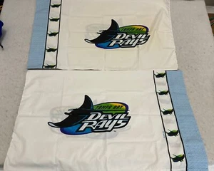 1997 Tampa Bay Devil Rays Pair Pillowcases (2) Read - Picture 1 of 10