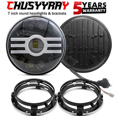 Faros y soportes redondos de 7 pulgadas para Suzuki Samurai DOT 1986-1995 Foto 1 de 4