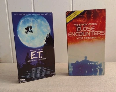 Close Encounters Of The Third Kind and E.T. (VHS, Spielberg Lot, Tested) - Image 1 of 4