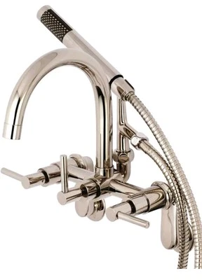 Kingston Brass AE8156DL Concord Clawfoot Tub Faucet, Polished Nickel - Image 1 of 4