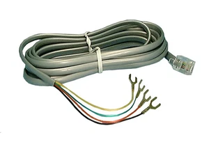 TEC27,  Philmore 25 Foot 4 Conductor RJ11 Male to Spade Lug Telephone Cord - Picture 1 of 1