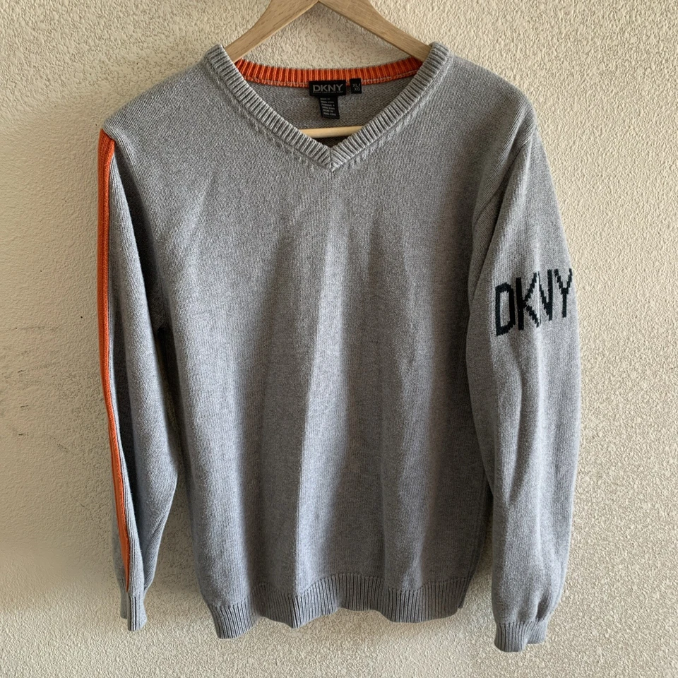 Suéter DKNY XL Gris Con Naranja Foto 1 de 4