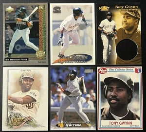 Lotto 6 carte baseball Tony Gwynn San Diego Padres Pacific, Pinnacle, Post e altro - Foto 1 di 8