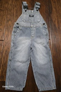 De Colección OshKosh B’Gosh Vestbak Union EE. UU. Babero a Rayas General Ingeniero Niño Talla 2T - Imagen 1 de 5