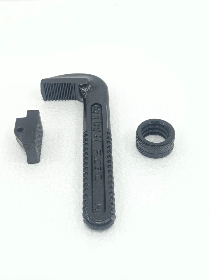 RIDGID 14" PIPE WRENCH REPLACEMENT PARTS SET HOOK JAW HEEL JAW ADJUSTING NUT - Image 1 of 4