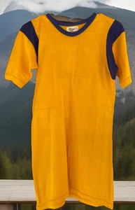 Vintage 60’s Era Wilson Sporting Goods USA Blank Yellow Mesh Jersey Shirt Size L - Bild 1 von 9