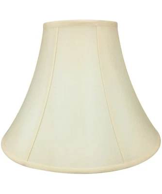 8x17x12 Egg Shell Shantung Lamp Shade with White liner - Image 1 of 4