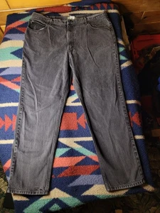 LL Bean Jeans Mens 40x30 Black Classic Fit Denim Straight Leg Cotton - Picture 1 of 8