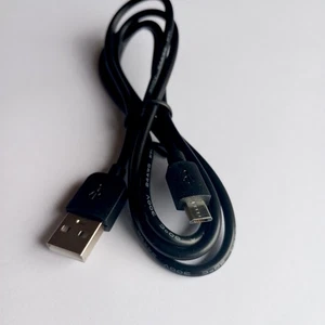 USB 2.0 A Male to Micro B Charging Data Cable Cord Lead 1M Black for Android - Picture 1 of 4