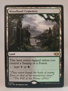 Magic/MTG Woodland Cemetery TDC-412 Raro Inglés Nuevo - Imagen 1 de 1