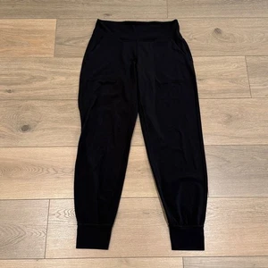 LULULEMON Black Align Jogger 28" Nulu Active Yoga Burro Morbido Alzata Taglia 8 - Foto 1 di 12