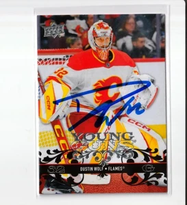 DUSTIN WOLF autographed SIGNED '23/24 CALGARY FLAMES RETRO "Young Guns" card - Picture 1 of 1
