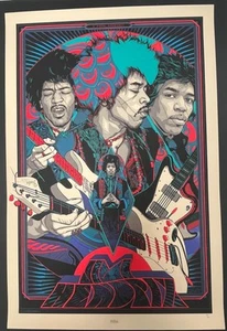Tyler Stout - Jimi Hendrix - Official Poster Limited Edition Screen Print #/600 - Picture 1 of 3