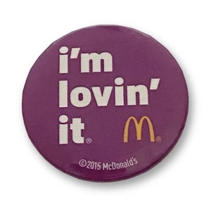McDonald’s Pin I’m Lovin’ It Purple Colorful Pop Art Icons 1.25” Pinback Button - Picture 1 of 4
