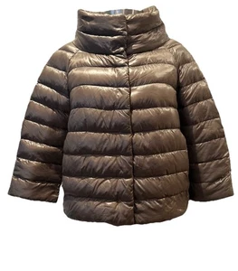 Chaqueta ligera acolchada Herno Sofia capa manga 3/4 beige Tortora IT 40 UK 8 - Imagen 1 de 22