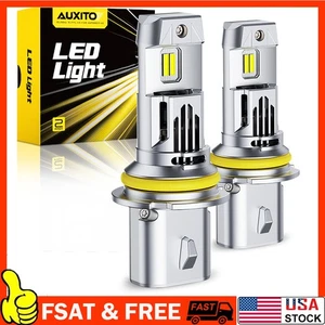 9007 HB5 LED Headlight Bulbs High Low Beam 6000K White Super Bright Pair - Picture 1 of 16