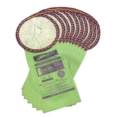 10 pack ProTeam 100431 Intercept Micro Filter Bag Open Collar Fits 6 qt. vacuums - Image 1 of 4