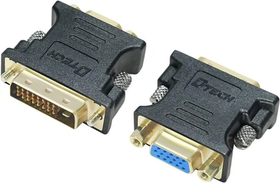 Adaptador DVI a VGA DVI D Macho a Hembra 1080P 24 mas 1 Pin Monitor PC Proyector - Image 1 of 4