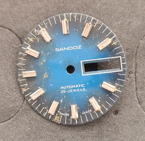 SANDOZ AUTOMATIC CAL.FHF908 Swiss 25 JEWELS UNUSED 26mm DIAL ONLY - Picture 1 of 3