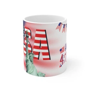 FREIHEITSSTATUE UNABHÄNGIGKEIT 4. JULI KAFFEETASSE - Bild 1 von 13