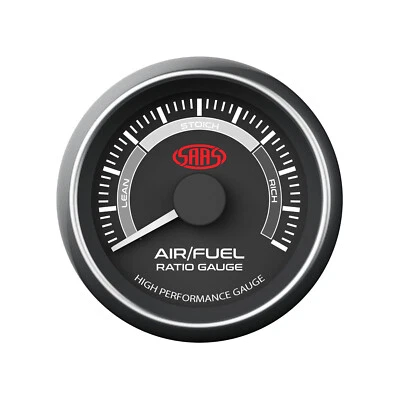 SAAS Air Fuel Ratio Gauge 52mm Black Muscle Series Narrow Band Rich Lean - Image 1 of 4