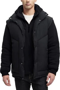Winter Coats For Men Jackets Water Resistant Warm Thicken Large, Black - Picture 1 of 5